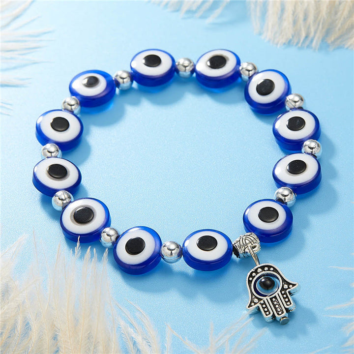 Pulsera de circón epoxi con colgante de ojo turco y ojo malvado de Olivenorma