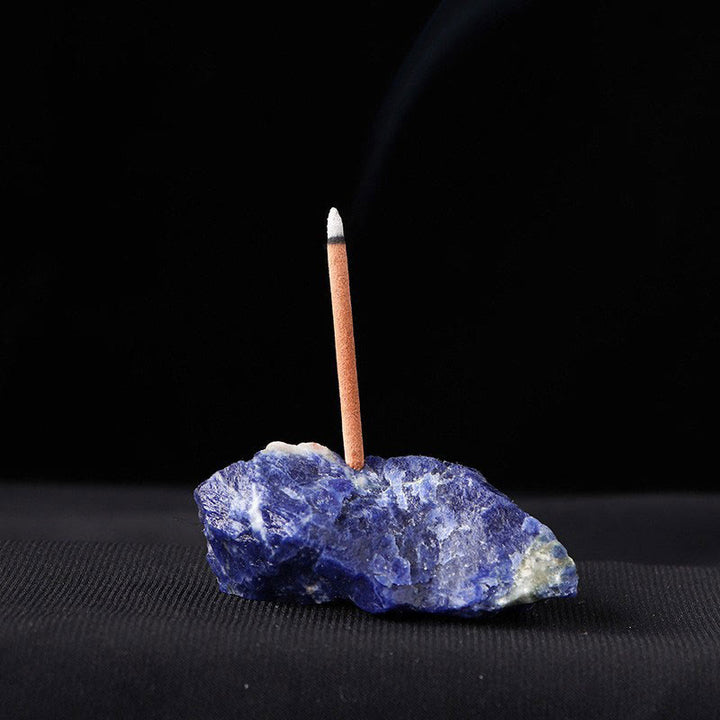 Soporte para varillas de incienso de piedra cruda de cristal de Olivenorma , decoración con piedras preciosas