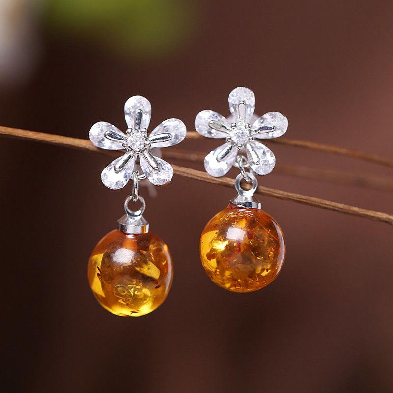 Pendientes de ámbar de Olivenorma Balance