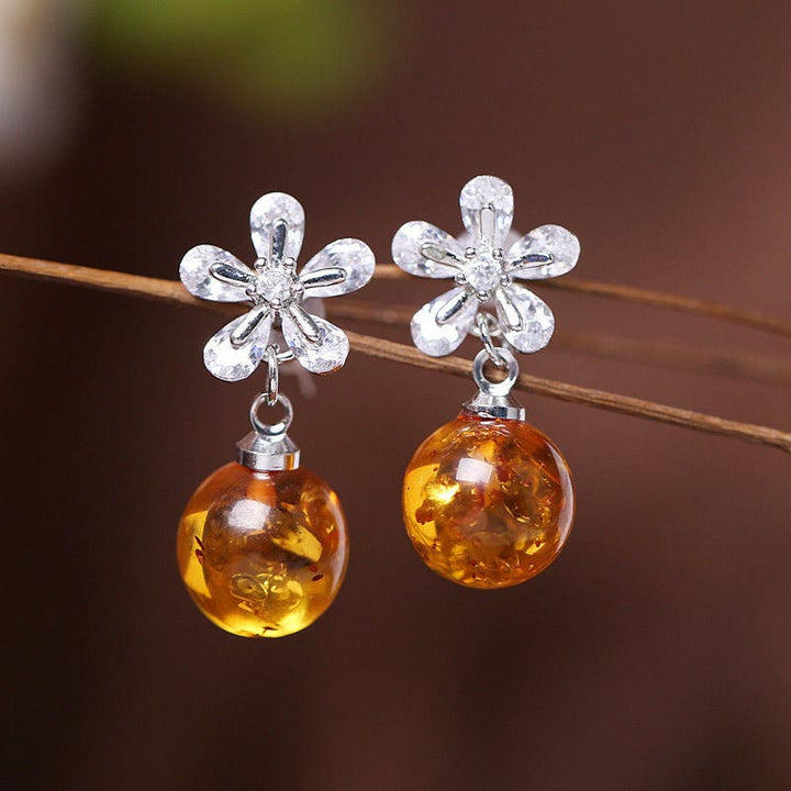 Pendientes de ámbar de Olivenorma Balance
