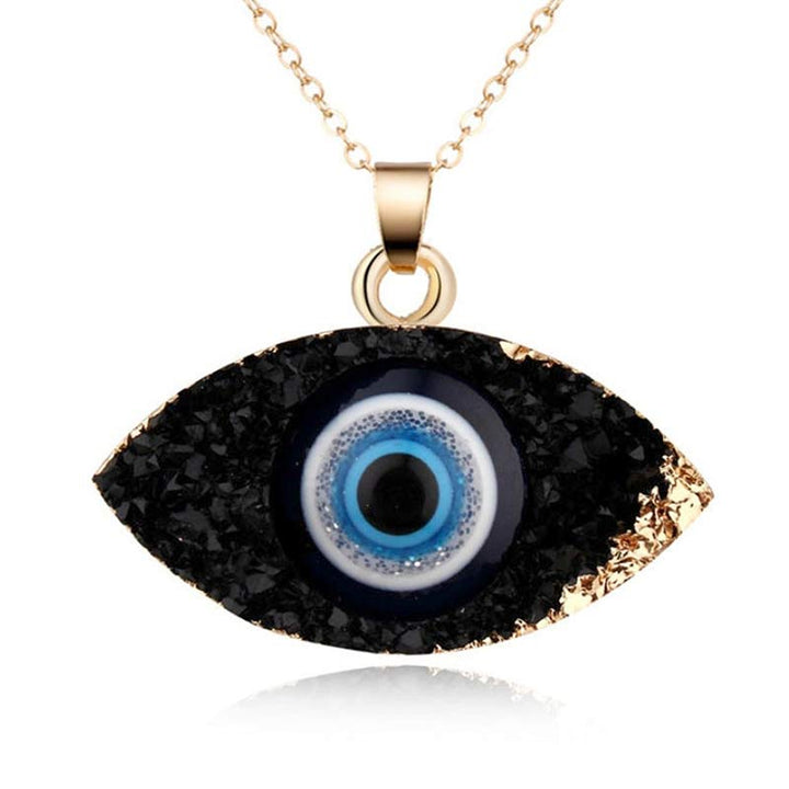 Collar de energía de ojo malvado de cuarzo transparente Olivenorma 