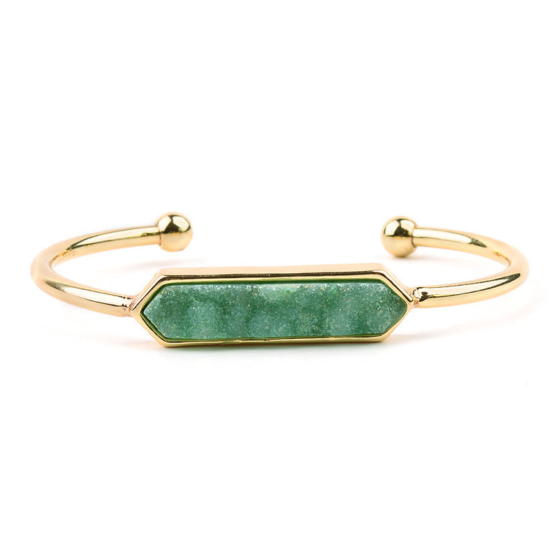 Pulsera de cobre y metal con cristales naturales de Olivenorma
