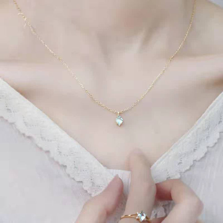 Collar de turmalina Paraiba rómbica delicada de Olivenorma