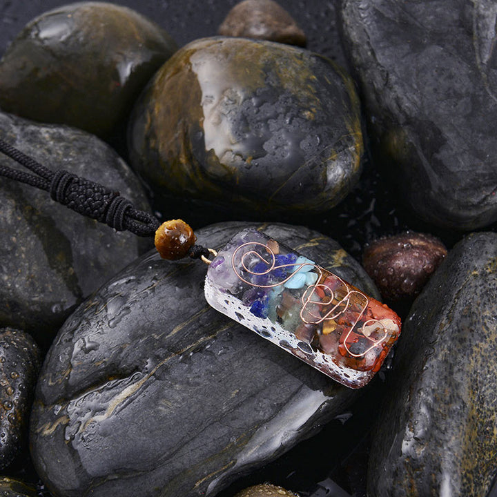 Collar de sanación de chakras con orgón de Olivenorma 