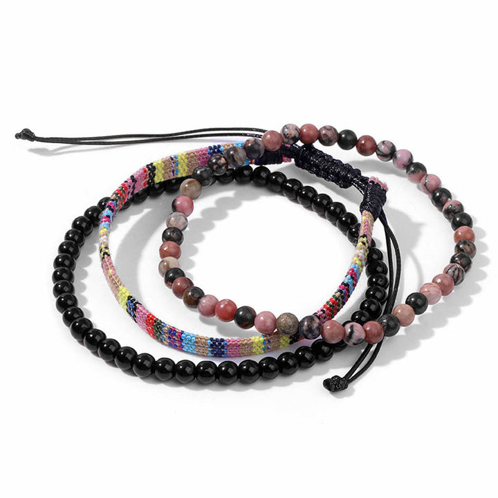 Conjunto de pulseras de cristal turquesa de Bohemia África de Olivenorma