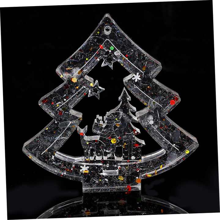 Adorno para árbol de Navidad de resina de grava de cristal natural de Olivenorma 