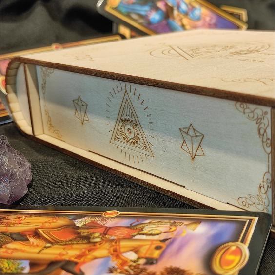 Adorno de caja de tarot de madera con forma de ojo malvado de Olivenorma