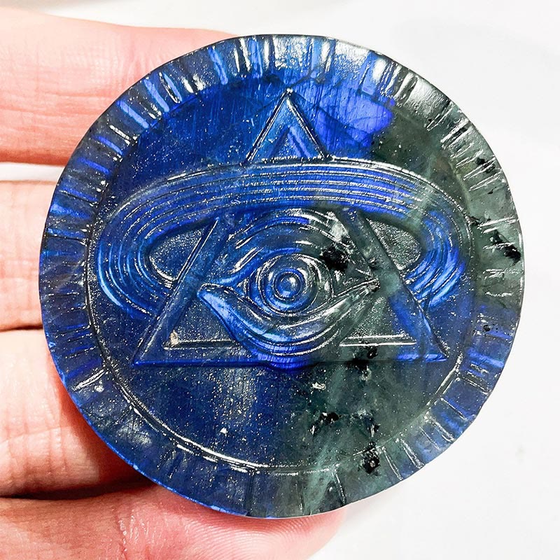 Adornos de piedra lunar con forma de labradorita natural de Olivenorma