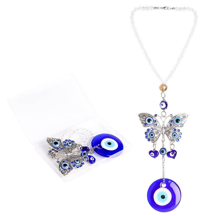 Amuleto decorativo de pared con forma de mariposa y ojo malvado de Olivenorma