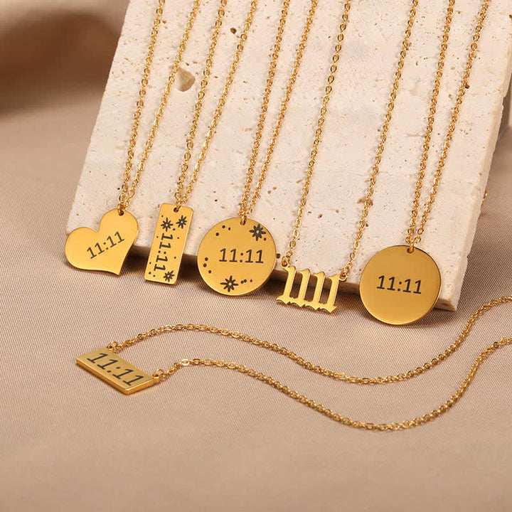 Collar de la suerte con el número angelical 11:11 de Olivenorma