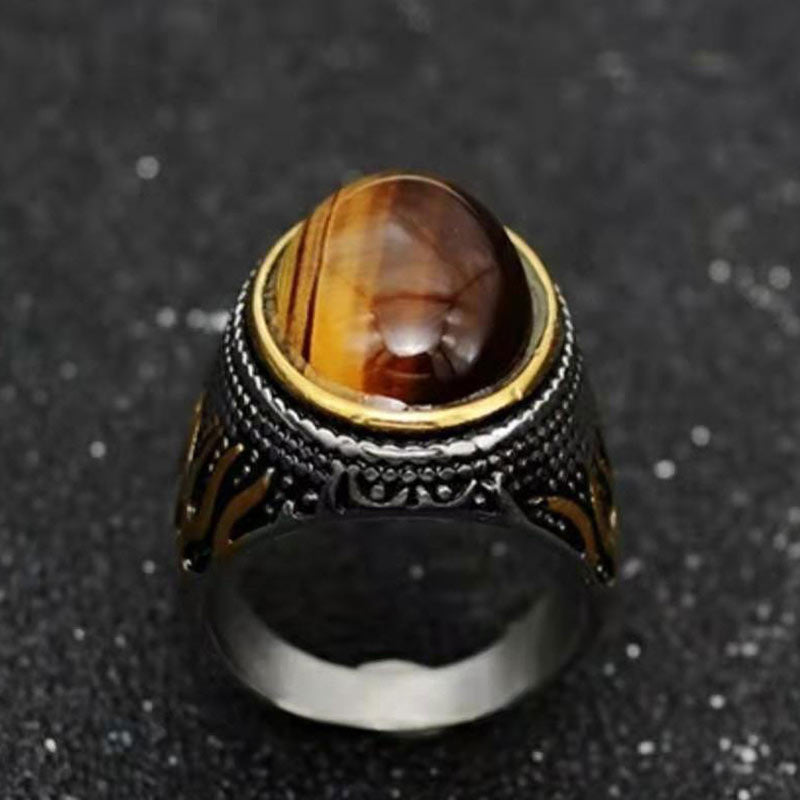 Anillo protector de ojo de tigre de Olivenorma