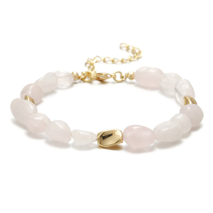 Pulsera de cobre de 18 quilates con piedra natural multicolor irregular de Olivenorma