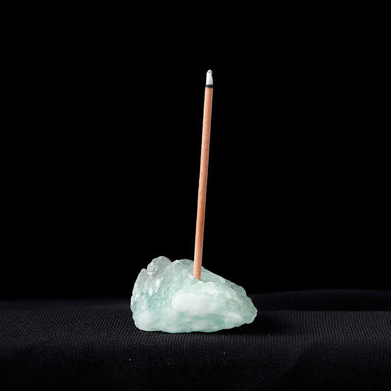 Soporte para varillas de incienso de piedra cruda de cristal de Olivenorma , decoración con piedras preciosas
