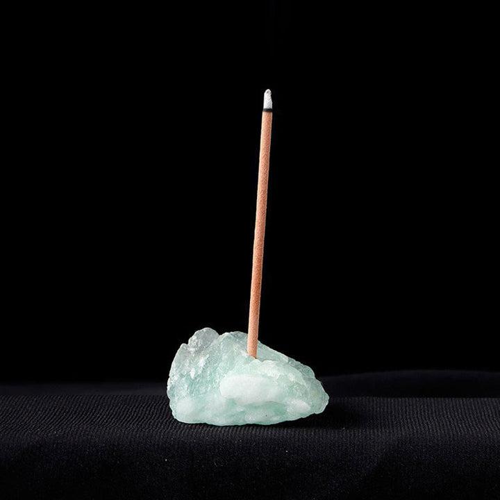 Soporte para varillas de incienso de piedra cruda de cristal de Olivenorma , decoración con piedras preciosas
