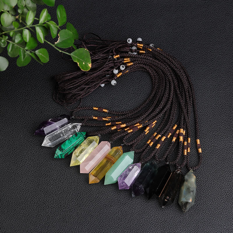 Collar curativo de amatista de cristal natural de Olivenorma
