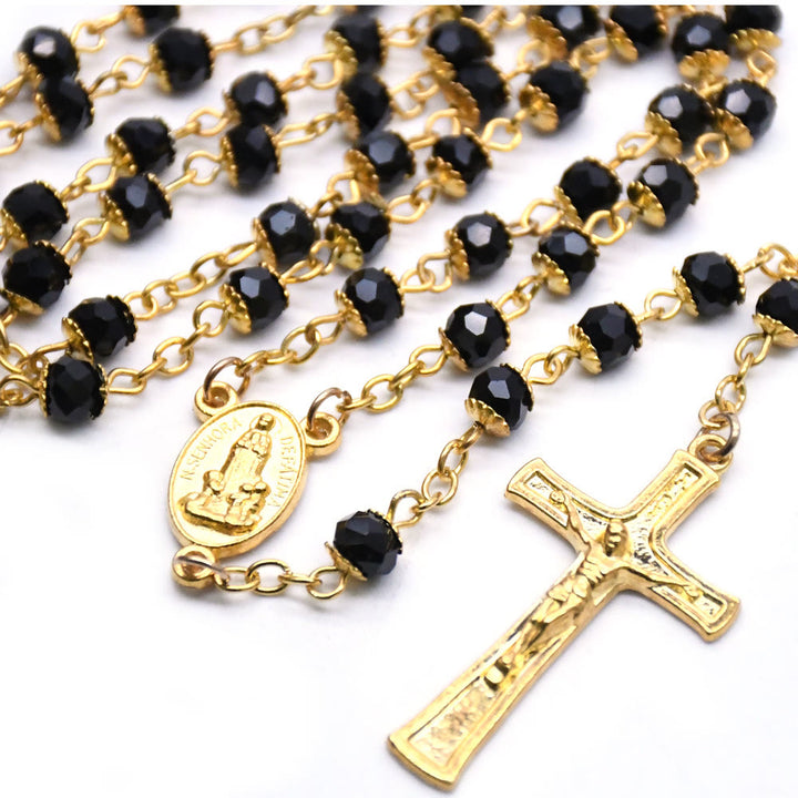 Collar rosario de obsidiana de Olivenorma