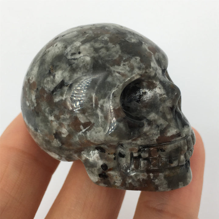 Decoración de calavera de cristal de yooperlita de Olivenorma