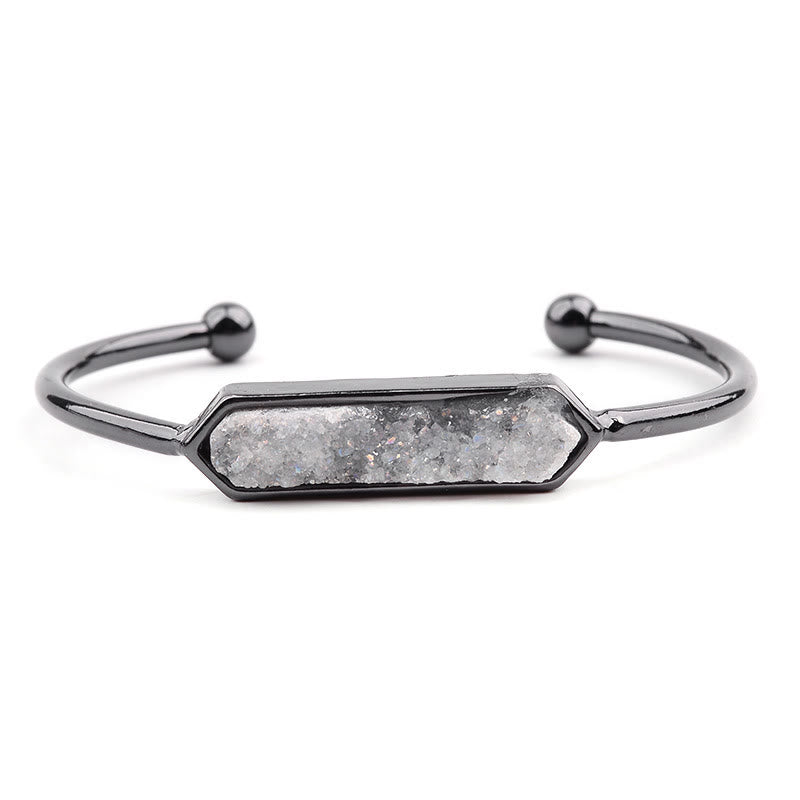 Pulsera de cobre y metal con cristales naturales de Olivenorma