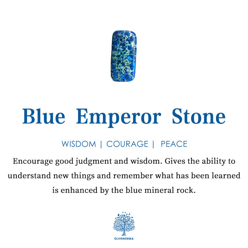 Pulsera energética de chakras con piedra del emperador Olivenorma 