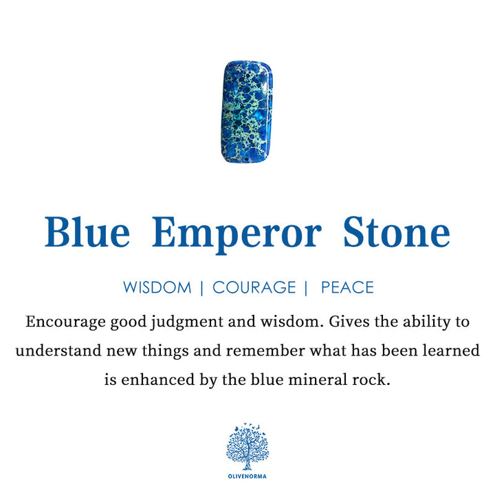 Pulsera energética de chakras con piedra del emperador Olivenorma 