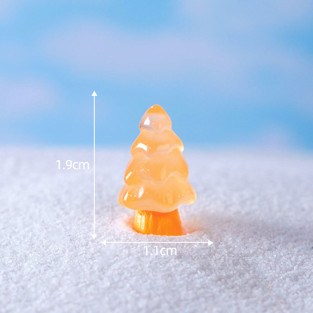 Olivenorma - 5 miniesculturas de cristal para árbol de Navidad, decoración con piedras preciosas