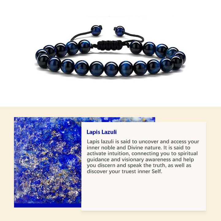 Pulsera curativa con piedra de cristal natural