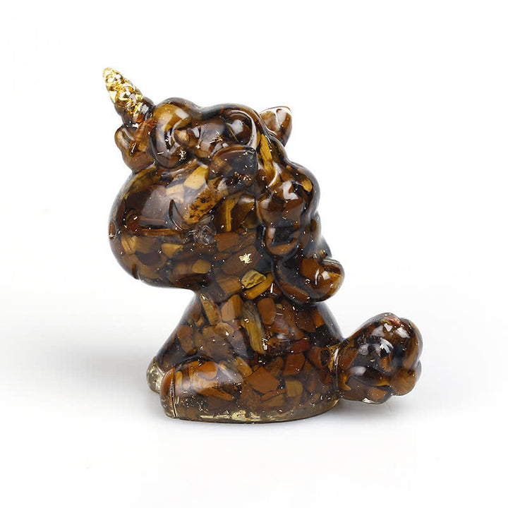 Decoración con piedras preciosas de unicornio de cristal de Olivenorma