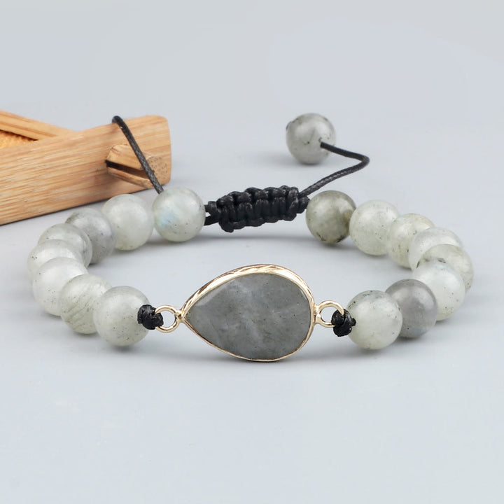 Pulsera de cuentas de opalita con piedra de ojo de gato de Olivenorma