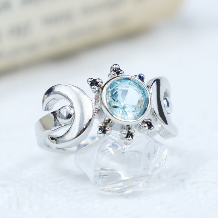 Anillo de la diosa de la luna mística de Olivenorma