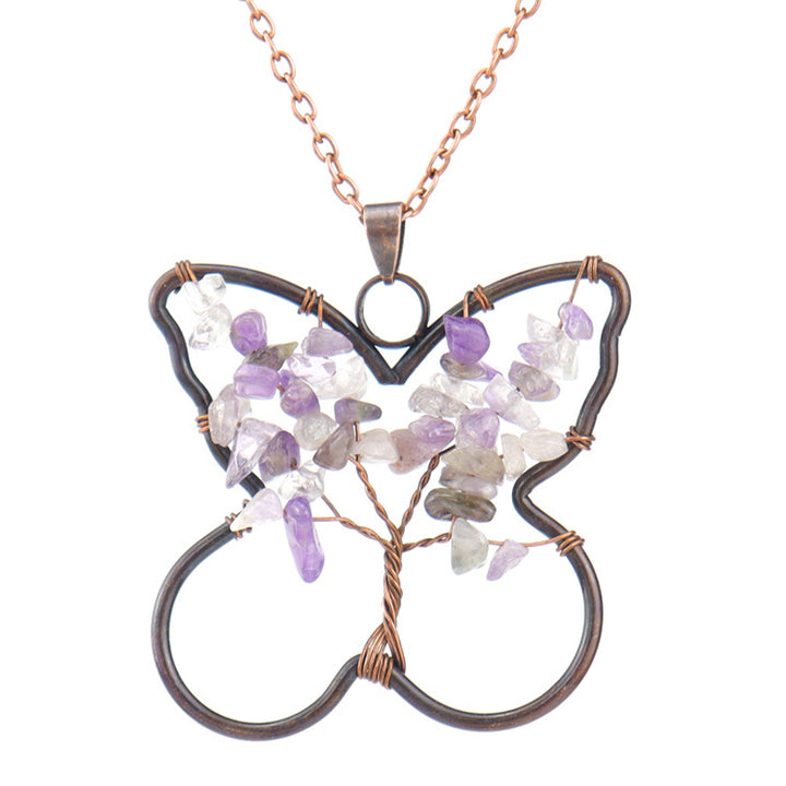Collar curativo de mariposa con chakras