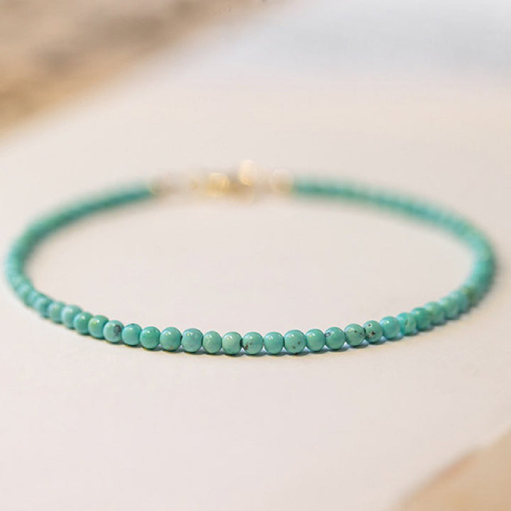 Pulsera de piedra preciosa turquesa protectora Tranquil Energy