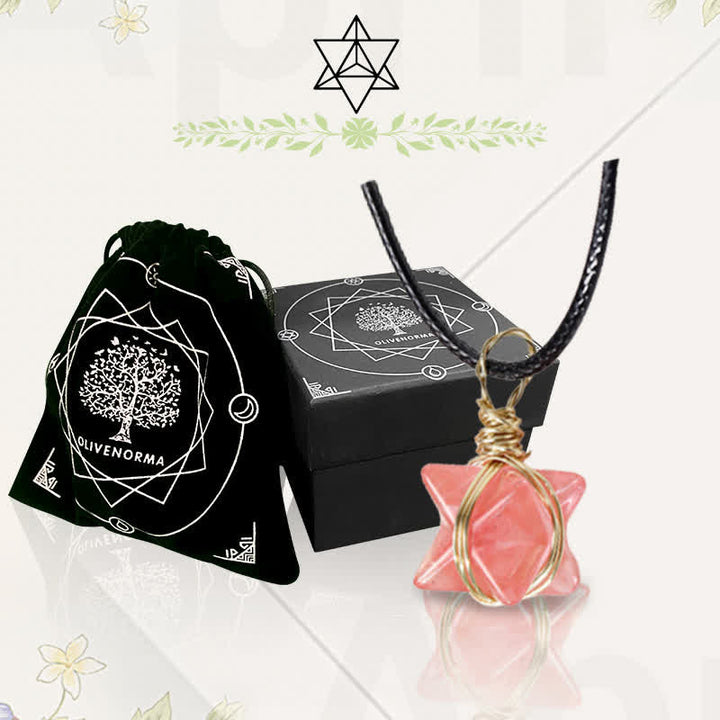 VEHÍCULO DE LUZ DIVINA - Collar Merkaba de Cristal 