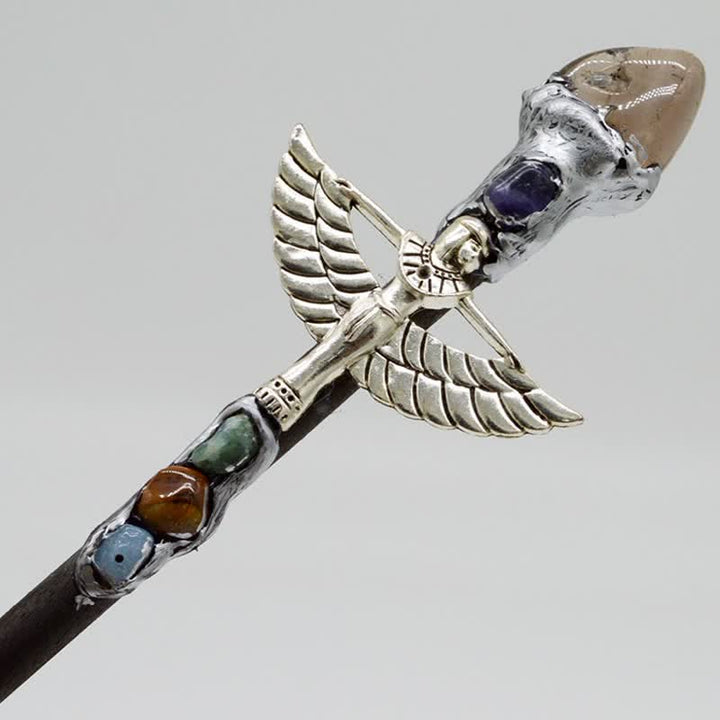 Varitas de cristal natural de ángel brujo de Olivenorma 