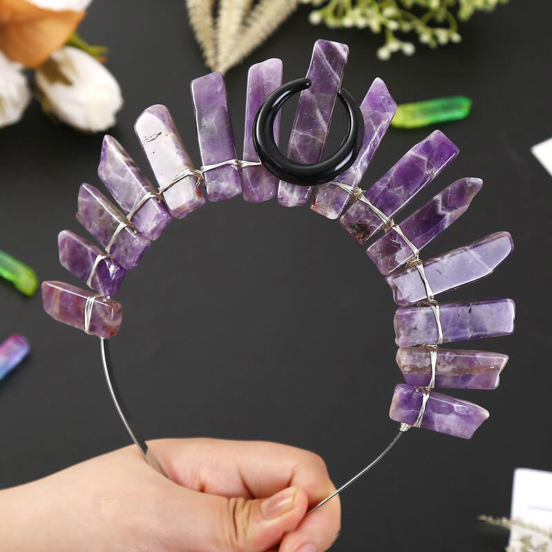 Corona de cristal con forma de estrella y luna tridimensional de Olivenorma