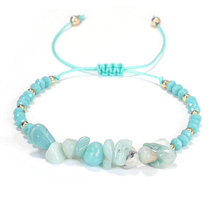 Pulsera de hilo de grava con cristales de Bohemia de Olivenorma 