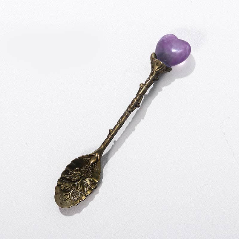Cuchara decorativa de hierbas con forma de bruja de cristal de Olivenorma