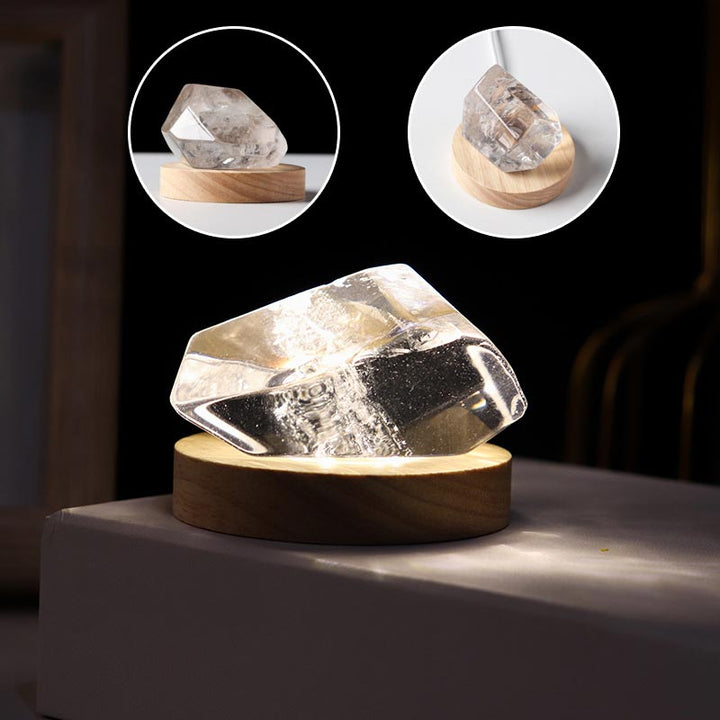 Lámpara USB de cristal natural Olivenorma