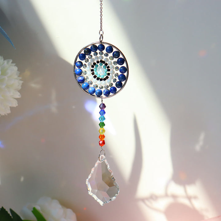 Atrapasol de cristal de Olivenorma, carillón de viento para chakras hecho a mano 