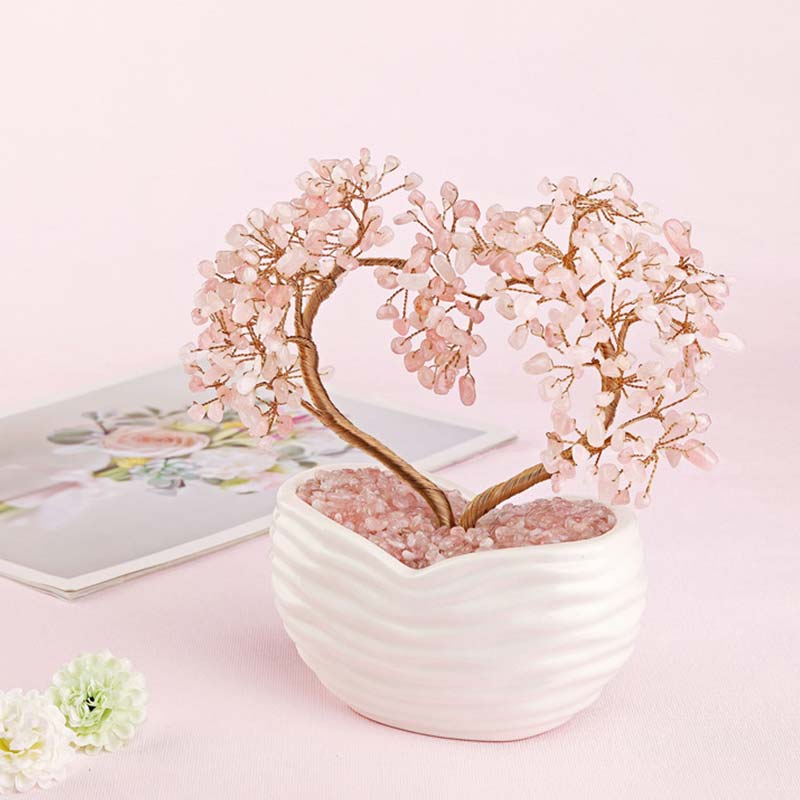 Árbol de Feng Shui con piedra de cristal natural Olivenorma Chakra