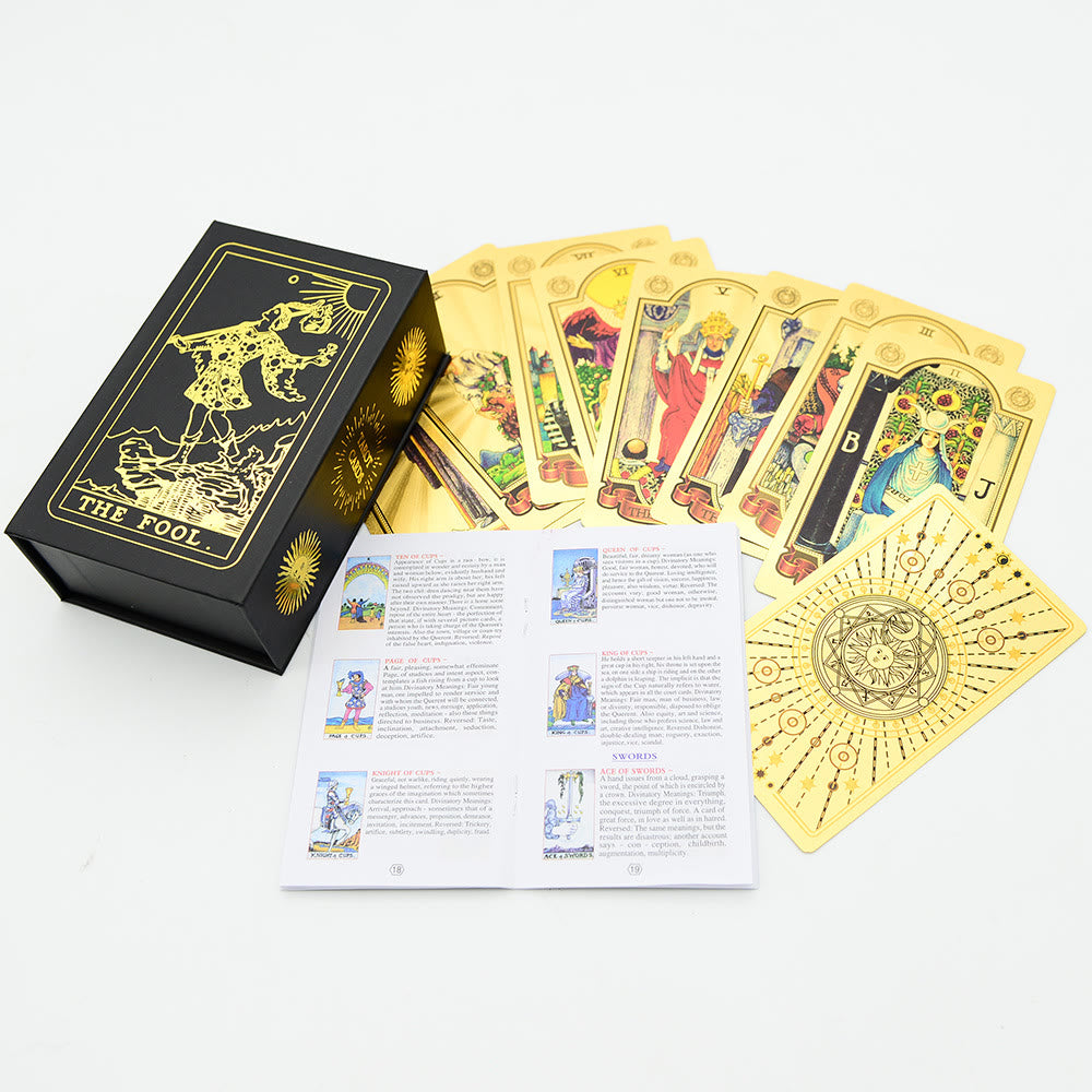 Cartas del Tarot Sol y Luna de Olivenorma 80ps "El Loco" Waite