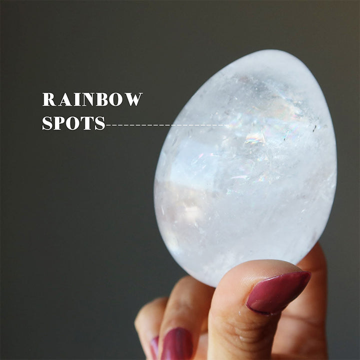 Huevo de cristal de cuarzo transparente Milagro de la vida para Pascua