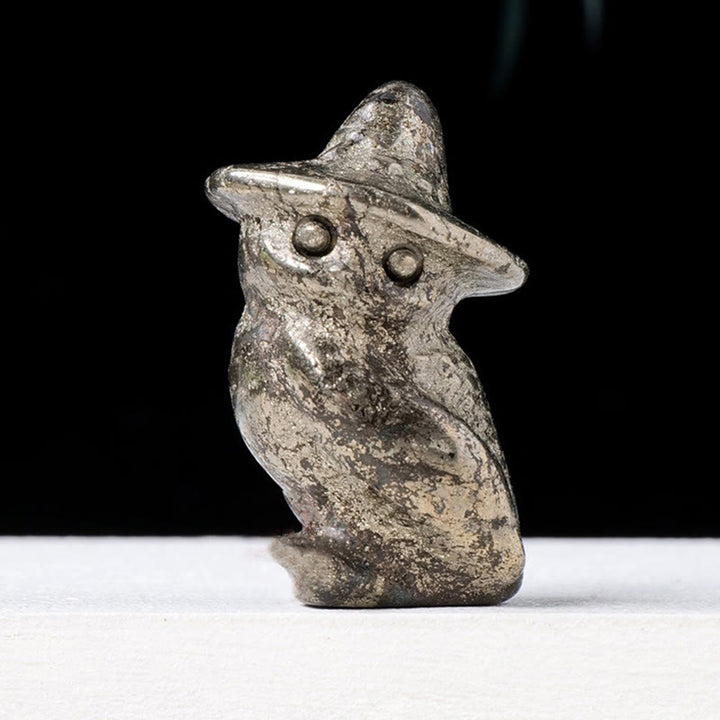 Adorno con piedras preciosas talladas en forma de búho de cristal para Halloween de Olivenorma 