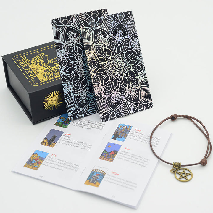 Baraja de tarot con láser brillante y lámina dorada bronceadora de Olivenorma