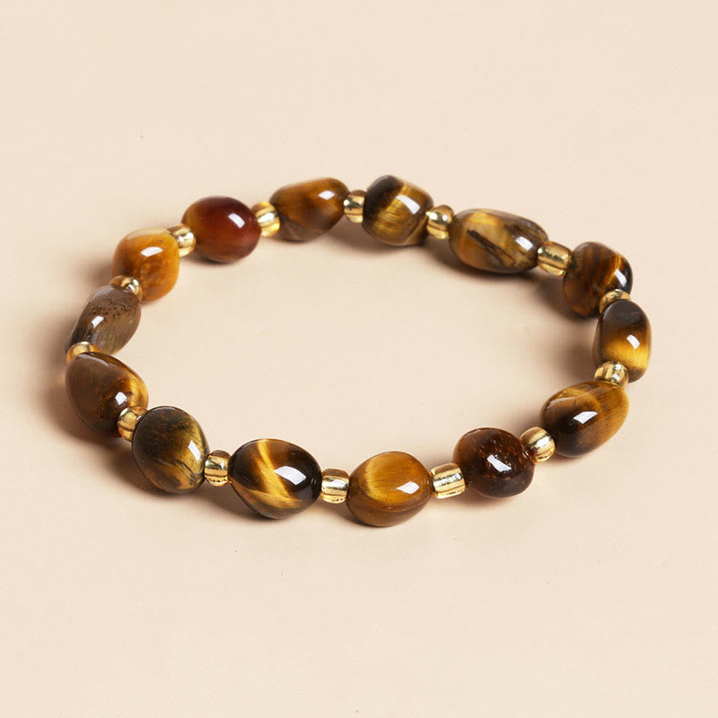 Pulsera de grava de cristal irregular hecha a mano de Olivenorma
