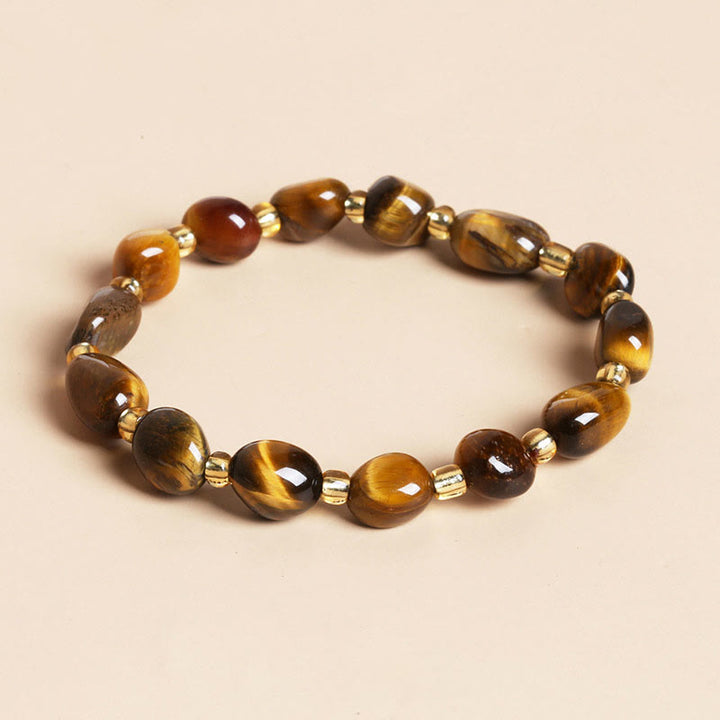 Pulsera de grava de cristal irregular hecha a mano de Olivenorma