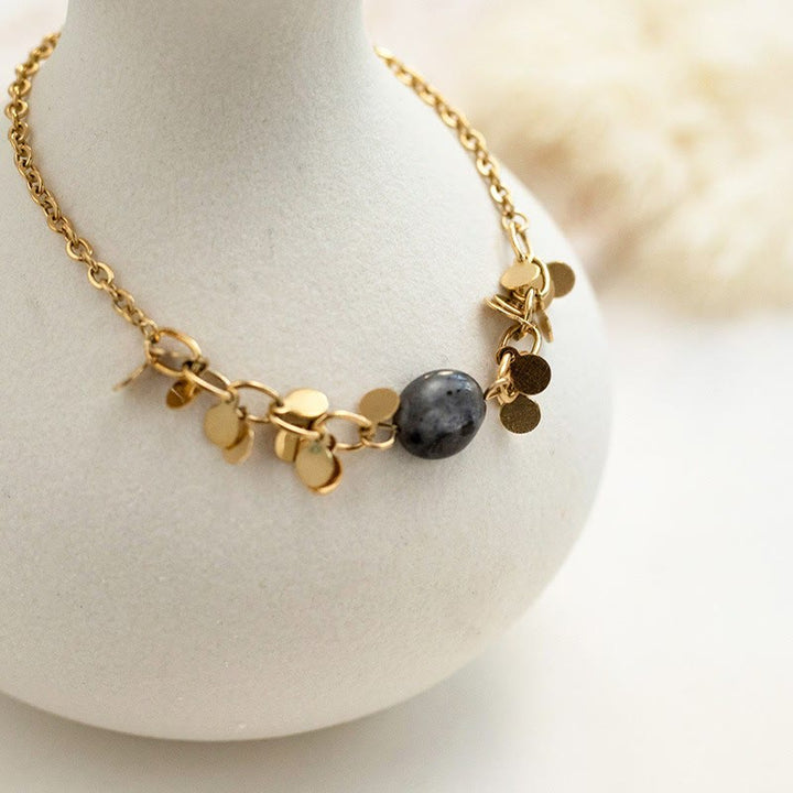 Juego de pulseras apilables con estrellas de turquesa natural de Olivenorma 