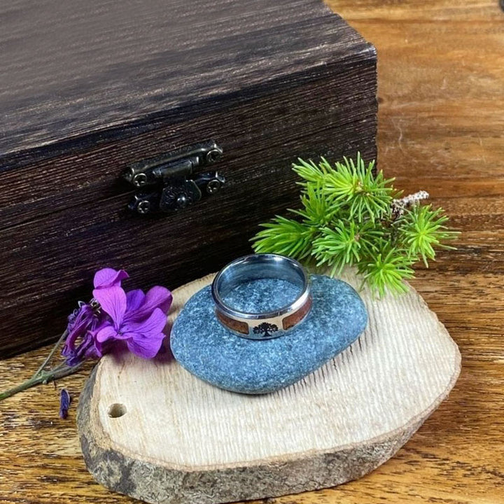 Anillo Yggdrasil - acero inoxidable