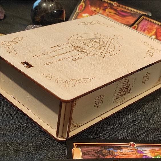 Adorno de caja de tarot de madera con forma de ojo malvado de Olivenorma