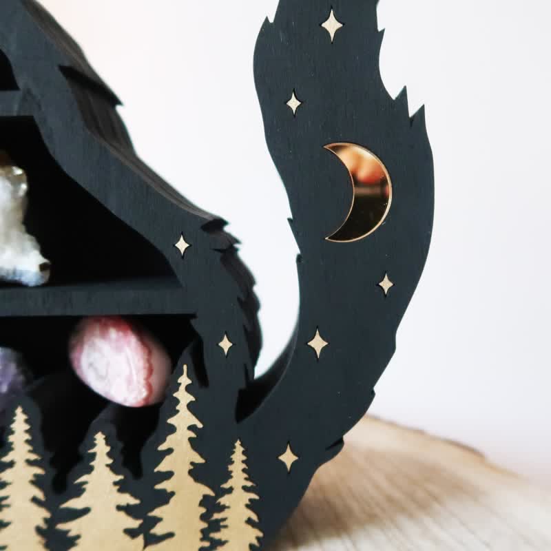 Estantería de cristal con forma de lobo hecha a mano de Olivenorma