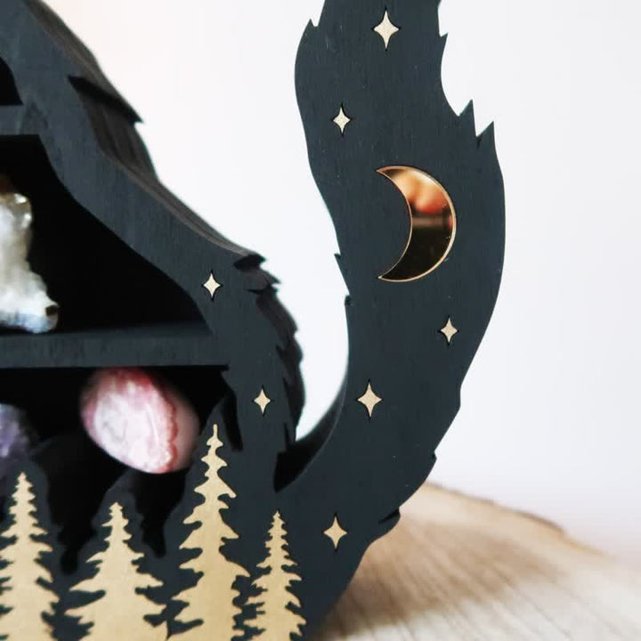 Estantería de cristal con forma de lobo hecha a mano de Olivenorma